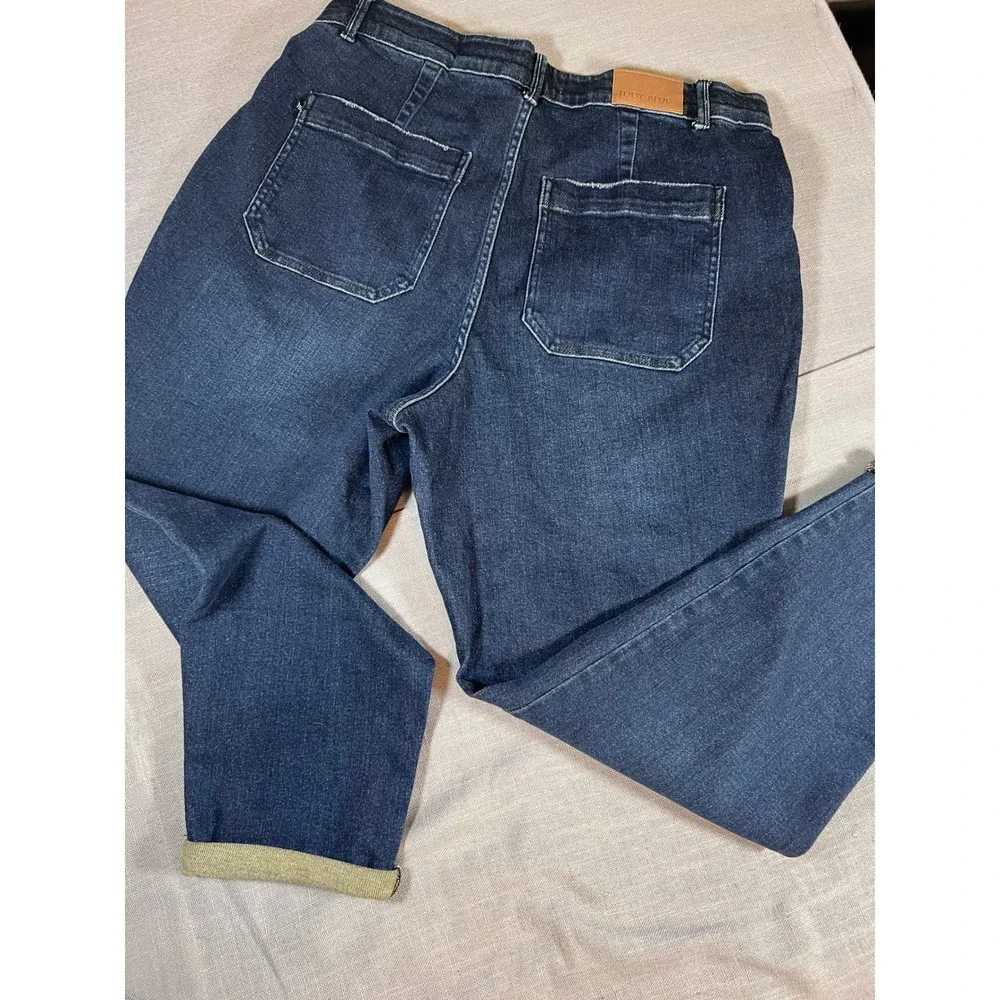 Judy Blue Jogger Jeans Dark Wash Drawstring Patch Pocket Womens 18W - Picture 6 of 6